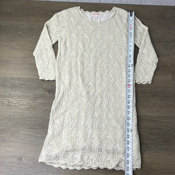 Cat & Jack Girls Cream and Gold Sweater Dress, size 14-16 - Picture 5 of 10